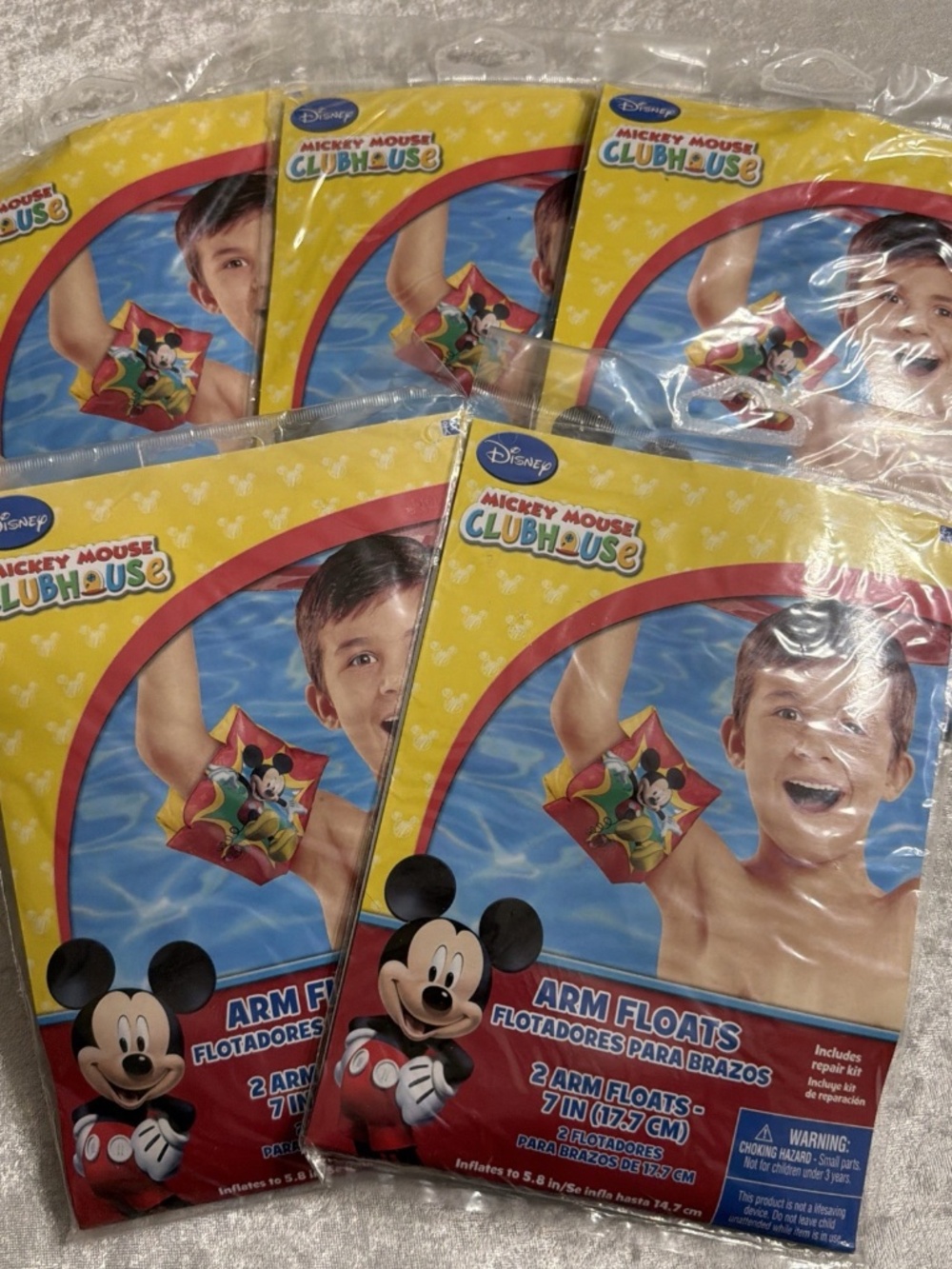 Bundle of 5 Disney Junior Mickey Mouse Clubhouse Arm Floats Swim Floaties Amscan